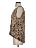 Nordstrom Animal Print Tan Brown Sleeveless Blouse Size S - photo 5