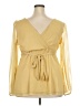 Torrid Yellow Long Sleeve Blouse Size 2X Plus (2) - photo 2