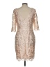 Eliza J 100% Polyester Pink Tan Cocktail Dress Size 12 - photo 2