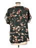 Beacon 100% Polyester Green Short Sleeve Blouse Size L - photo 2