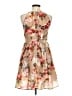 Fervour 100% Polyester Floral Tan Cocktail Dress Size M - photo 2