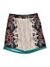 Unbranded 100% Polyester Paisley Teal Shorts Size M - photo 1