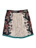 Unbranded 100% Polyester Paisley Teal Shorts Size M - photo 2