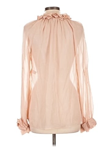 Diane von Furstenberg Long Sleeve Silk Top (view 2)