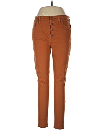 Madewell 9" Mid-Rise Skinny Jeans: Garment-Dyed Button-Front Edition (view 1)
