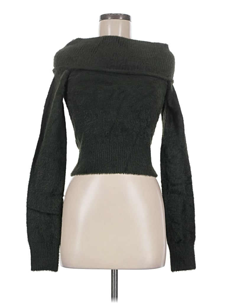 Pre-owned Lulus Turtleneck Sweater In Green