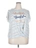 Ava James 100% Polyester Blue Short Sleeve Top Size 2X - photo 1
