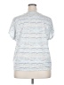Ava James 100% Polyester Blue Short Sleeve Top Size 2X - photo 2