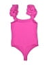 Express Solid Pink One Piece Swimsuit Size M - photo 2