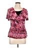 Kim Rogers Pink Short Sleeve Top Size L - photo 1