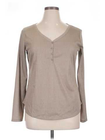 a.n.a. A New Approach Long Sleeve Henley (view 1)
