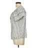 Adrienne Vittadini Silver Short Sleeve Blouse Size L - photo 5