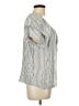 Adrienne Vittadini Silver Short Sleeve Blouse Size L - photo 4