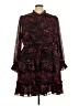 CeCe 100% Polyester Paisley Burgundy Cocktail Dress Size 22 - photo 1
