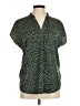 Lindex 100% Polyester Polka Dots Green Short Sleeve Blouse Size M - photo 1