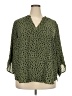 Lush Green 3/4 Sleeve Blouse Size 2X - photo 1