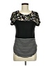 No Boundaries 100% Recycled Polyester Black Short Sleeve Top Size M - photo 1