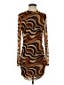 Originality Graphic Brown Cocktail Dress Size S - photo 1