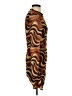 Originality Graphic Brown Cocktail Dress Size S - photo 4