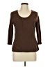 Coldwater Creek Brown 3/4 Sleeve Top Size 10 - 12 - photo 1