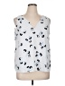 Ann Taylor Factory 100% Polyester Silver Sleeveless Blouse Size XL - photo 1