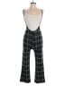 Assorted Brands Plaid Black Jumpsuit Size L - photo 1