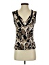 Tribal Brown Sleeveless Blouse Size S - photo 1