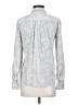 Soft Joie 100% Rayon Paisley Silver Long Sleeve Button-Down Shirt Size XS - photo 2