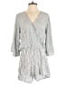 Elan 100% Rayon Stripes Gray Romper Size S - photo 1