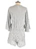 Elan 100% Rayon Stripes Gray Romper Size S - photo 2