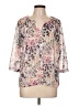 Apt. 9 100% Polyester Animal Print Pink 3/4 Sleeve Blouse Size L (petite) - photo 1