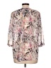 Apt. 9 100% Polyester Animal Print Pink 3/4 Sleeve Blouse Size L (petite) - photo 2