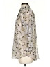 CAbi 100% Polyester Floral Silver 3/4 Sleeve Blouse Size XS - photo 5