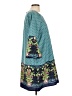 Exist 100% Polyester Paisley Teal Casual Dress Size L - photo 4