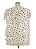 Fun2Fun 100% Polyester Print Ivory Short Sleeve Blouse Size 3X - photo 2