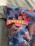 THML 100% Polyester Print Blue Cocktail Dress Size M - photo 4