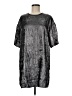 Unbranded 100% Polyester Metallic Silver Casual Dress Size M - photo 1