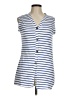 Unbranded Blue White Sleeveless Button-Down Shirt Size M - photo 1