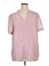 Unbranded 100% Polyester Pink Short Sleeve Blouse Size XL - photo 1