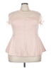 Simply Be 100% Polyamide Pink Short Sleeve Top Size 22 - photo 1