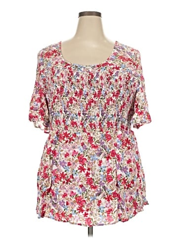 BLOOMCHIC Short Sleeve Blouse (view 1)