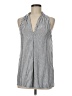 Max Studio Gray Sleeveless Button-Down Shirt Size M - photo 1