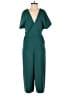 Leith Solid Green Jumpsuit Size XS - photo 1