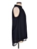 DR2 100% Polyester Blue Sleeveless Blouse Size L - photo 4