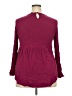 Torrid 100% Rayon Burgundy Long Sleeve Blouse Size 2X Plus (2) - photo 2