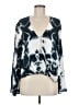 Blu Moon 100% Rayon Blue Long Sleeve Blouse Size Med (2) - photo 1