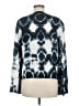Blu Moon 100% Rayon Blue Long Sleeve Blouse Size Med (2) - photo 2