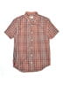 Crewcuts 100% Cotton Checkered-gingham Orange Short Sleeve Button-Down Shirt Size 14 - photo 1
