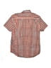Crewcuts 100% Cotton Checkered-gingham Orange Short Sleeve Button-Down Shirt Size 14 - photo 2