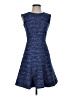 J.Crew Tweed Blue Cocktail Dress Size 00 - photo 1